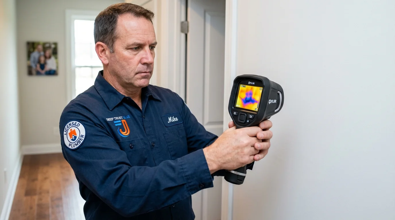 Thermal imaging leak detection by Johns Plumbing LLC in Gentry